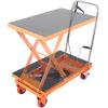 image:imageVEVOR TFD80 Hydraulic Lift Table Cart 1760lbs Capacity 59 with 4 Wheels and NonSlip Pad for Material Handling and Transportation OrangeOrange