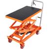 image:imageVEVOR TFD80 Hydraulic Lift Table Cart 1760lbs Capacity 59 with 4 Wheels and NonSlip Pad for Material Handling and Transportation OrangeOrange