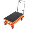 image:imageVEVOR TFD80 Hydraulic Lift Table Cart 1760lbs Capacity 59 with 4 Wheels and NonSlip Pad for Material Handling and Transportation OrangeOrange