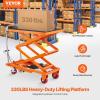 image:imageVEVOR TFD80 Hydraulic Lift Table Cart 1760lbs Capacity 59 with 4 Wheels and NonSlip Pad for Material Handling and Transportation OrangeOrange