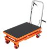 image:imageVEVOR TFD80 Hydraulic Lift Table Cart 1760lbs Capacity 59 with 4 Wheels and NonSlip Pad for Material Handling and Transportation OrangeOrange