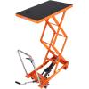 image:imageVEVOR TFD80 Hydraulic Lift Table Cart 1760lbs Capacity 59 with 4 Wheels and NonSlip Pad for Material Handling and Transportation OrangeOrange