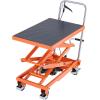 image:imageVEVOR TFD80 Hydraulic Lift Table Cart 1760lbs Capacity 59 with 4 Wheels and NonSlip Pad for Material Handling and Transportation OrangeOrange