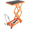 image:imageVEVOR TFD80 Hydraulic Lift Table Cart 1760lbs Capacity 59 with 4 Wheels and NonSlip Pad for Material Handling and Transportation OrangeOrange