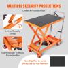 image:imageVEVOR TFD80 Hydraulic Lift Table Cart 1760lbs Capacity 59 with 4 Wheels and NonSlip Pad for Material Handling and Transportation OrangeOrange