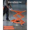 image:imageVEVOR TFD80 Hydraulic Lift Table Cart 1760lbs Capacity 59 with 4 Wheels and NonSlip Pad for Material Handling and Transportation OrangeOrange