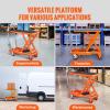 image:imageVEVOR TFD80 Hydraulic Lift Table Cart 1760lbs Capacity 59 with 4 Wheels and NonSlip Pad for Material Handling and Transportation OrangeOrange