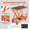 image:imageVEVOR TFD80 Hydraulic Lift Table Cart 1760lbs Capacity 59 with 4 Wheels and NonSlip Pad for Material Handling and Transportation OrangeOrange