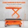 image:imageVEVOR TFD80 Hydraulic Lift Table Cart 1760lbs Capacity 59 with 4 Wheels and NonSlip Pad for Material Handling and Transportation OrangeOrange