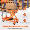 image:imageVEVOR TFD80 Hydraulic Lift Table Cart 1760lbs Capacity 59 with 4 Wheels and NonSlip Pad for Material Handling and Transportation OrangeOrange