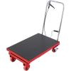 image:imageVEVOR TFD80 Hydraulic Lift Table Cart 1760lbs Capacity 59 with 4 Wheels and NonSlip Pad for Material Handling and Transportation OrangeRed