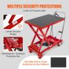 image:imageVEVOR TFD80 Hydraulic Lift Table Cart 1760lbs Capacity 59 with 4 Wheels and NonSlip Pad for Material Handling and Transportation OrangeRed