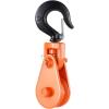 image:imageVEVOR 2 Ton Snatch Block with Swivel Hook 3 Sheave 38 Inch Wire Rope Heavy Duty Snatch Block Pulley 4400 lbs for Towing and Recovery Operations on Tow Truck Rollback Wrecker Car Hauler Winchesorange