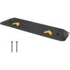image:imageVEVOR 3 Rise Rubber Threshold Ramp 356 Wide Wheelchair Ramp Doorway Natural Curb Ramp 33069Lbs Load Capacity NonSlip Textured Surface Rubber Curb Ramp for Wheelchair and ScooterBlack