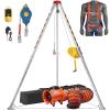 image:imageVEVOR Confined Space Tripod Kit 1800 lbs Winch Confined Space Tripod 7 Legs and 98 Cable Confined Space Rescue Tripod 328 Fall Protection Harness Storage Bag for Traditional Confined Spaces2600lbs 98ft w Blower Gas detector