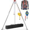 image:imageVEVOR Confined Space Tripod Kit 1800 lbs Winch Confined Space Tripod 7 Legs and 98 Cable Confined Space Rescue Tripod 328 Fall Protection Harness Storage Bag for Traditional Confined Spaces2600lbs 98ft w Harness