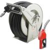 image:imageVEVOR Fuel Hose Reel 1 x 50 Extra Long Retractable Diesel Hose Reel HeavyDuty Carbon Steel Construction with Automatic Fuel Nozzle NBR Rubber Hose for Aircraft Ship Vehicle Tank Truck 300 PSI1 50 Ft