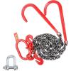 image:imageVEVOR G80 V Bridle Chain 516 x 3 Towing Chain Bridle with R Hooks T Hooks J Hooks and Grab Hooks Transport Tow Chain Bridle with 10800 lbs Safe Working Load for Flatbed Truck Wrecker Recovery38Inch x 3FT