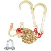 image:imageVEVOR G80 V Bridle Chain 516 x 3 Towing Chain Bridle with R Hooks T Hooks J Hooks and Grab Hooks Transport Tow Chain Bridle with 10800 lbs Safe Working Load for Flatbed Truck Wrecker Recovery516Inch x 2FT