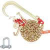 image:imageVEVOR G80 V Bridle Chain 516 x 3 Towing Chain Bridle with R Hooks T Hooks J Hooks and Grab Hooks Transport Tow Chain Bridle with 10800 lbs Safe Working Load for Flatbed Truck Wrecker Recovery516Inch x 6FT