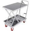 image:imageVEVOR TFD80 Hydraulic Lift Table Cart 1760lbs Capacity 59 with 4 Wheels and NonSlip Pad for Material Handling and Transportation OrangeGray