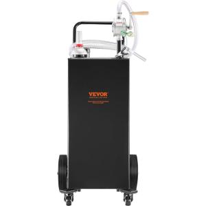 image:imageVEVOR 30 Gallon Fuel Caddy Gas Storage Tank amp 4 Wheels with Manual Transfer Pump Gasoline Diesel Fuel Container for Cars Lawn Mowers ATVs Boats More YellowBlack
