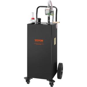 image:imageVEVOR Fuel Caddy 35 Gallon Gas Storage Tank on 4 Wheels with Manual Transfer Pump Gasoline Diesel Fuel Container for Cars Lawn Mowers ATVs Boats amp More RedBlack