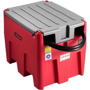 image:imageVEVOR Portable Diesel Tank 116 Gallon Capacity amp 10 GPM Flow Rate Diesel Fuel with 12V Electric Transfer Pump and 131ft Rubber Hose PE Transfer Tank for Easy Fuel Transportation GrayRed