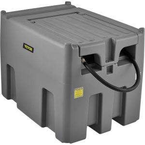 image:imageVEVOR Portable Diesel Tank 116 Gallon Capacity amp 10 GPM Flow Rate Diesel Fuel with 12V Electric Transfer Pump and 131ft Rubber Hose PE Transfer Tank for Easy Fuel Transportation GrayGrey