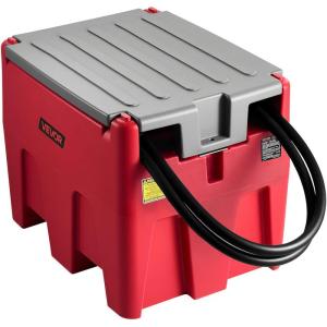 image:imageVEVOR Portable Diesel Tank 58 Gallon Capacity amp 10 GPM Flow Rate Fuel Tank with 12V Electric Transfer Pump and 131ft Rubber Hose PE Diesel Transfer Tank for Easy Fuel Transportation RedRed