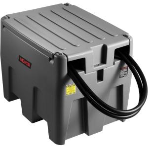 image:imageVEVOR Portable Diesel Tank 58 Gallon Capacity amp 10 GPM Flow Rate Fuel Tank with 12V Electric Transfer Pump and 131ft Rubber Hose PE Diesel Transfer Tank for Easy Fuel Transportation RedGray