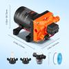 image:imageVEVOR 12V Diaphragm Pump 5 GPM 1893 Lmin 5Chamber 12V DC Water Pump with Automatic Pressure Switch 40100 PSI Adjustable 12 MNPT Port for Agricultural Irrigation Construction Site Drainage12V  35GPM  55PSIAdjustable