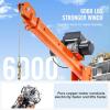 image:imageVEVOR 2200 lbs Electric Pickup Truck Crane with Electric Winch 6000 lbs 12V Folding TruckMounted Bed Crane Steel Pickup Truck Jib Crane Hoist 360 Swivel for Lifting Goods in Construction Factory2200 lbs with Electric Winch 6000 lbs