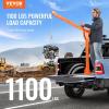 image:imageVEVOR 2200 lbs Electric Pickup Truck Crane with Electric Winch 6000 lbs 12V Folding TruckMounted Bed Crane Steel Pickup Truck Jib Crane Hoist 360 Swivel for Lifting Goods in Construction Factory1100 lbs with Electric Winch 3500 lbs