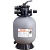 image:imageVEVOR 25033BX 19inch Up to 45 GPM Flow Rate Above Inground Swimming Pool Sand System with 7Way MultiPort Valve Filter Backwash Rinse Recirculate Waste Winter Closed Functions Gray16 inch