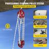 image:imageVEVOR 4400 lbs Breaking Strength 100 FT Rope Pulley Hoist 51 Lifting Power Heavy Duty Pulley System with 2pcs Soft Loops Metal Wheels Bearing Structure Block and Tackle for Lifting Heavy Objects12 x 100