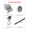 image:imageVEVOR 4400 lbs Breaking Strength 100 FT Rope Pulley Hoist 51 Lifting Power Heavy Duty Pulley System with 2pcs Soft Loops Metal Wheels Bearing Structure Block and Tackle for Lifting Heavy Objects023 x 100