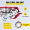 image:imageVEVOR 4400 lbs Breaking Strength 100 FT Rope Pulley Hoist 51 Lifting Power Heavy Duty Pulley System with 2pcs Soft Loops Metal Wheels Bearing Structure Block and Tackle for Lifting Heavy Objects12 x 200