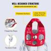 image:imageVEVOR 4400 lbs Breaking Strength 100 FT Rope Pulley Hoist 51 Lifting Power Heavy Duty Pulley System with 2pcs Soft Loops Metal Wheels Bearing Structure Block and Tackle for Lifting Heavy Objects12 x 100