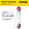 image:imageVEVOR 4400 lbs Breaking Strength 100 FT Rope Pulley Hoist 51 Lifting Power Heavy Duty Pulley System with 2pcs Soft Loops Metal Wheels Bearing Structure Block and Tackle for Lifting Heavy Objects12 x 150