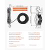 image:imageVEVOR 4400 lbs Breaking Strength 100 FT Rope Pulley Hoist 51 Lifting Power Heavy Duty Pulley System with 2pcs Soft Loops Metal Wheels Bearing Structure Block and Tackle for Lifting Heavy Objects023 x 100