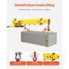 image:imageVEVOR Forklift Jib Boom Crane 6000lbs Capacity Manual Telescoping Boom Extends Up to 561 inches Forklift Mobile Crane with 2 Hooks Adjustable Forklift Crane Attachment for Warehouse Factories6000 LBS