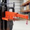 image:imageVEVOR Forklift Jib Boom Crane 6000lbs Capacity Manual Telescoping Boom Extends Up to 561 inches Forklift Mobile Crane with 2 Hooks Adjustable Forklift Crane Attachment for Warehouse Factories5500 LBS