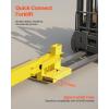 image:imageVEVOR Forklift Jib Boom Crane 6000lbs Capacity Manual Telescoping Boom Extends Up to 561 inches Forklift Mobile Crane with 2 Hooks Adjustable Forklift Crane Attachment for Warehouse Factories6000 LBS