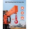 image:imageVEVOR Forklift Jib Boom Crane 6000lbs Capacity Manual Telescoping Boom Extends Up to 561 inches Forklift Mobile Crane with 2 Hooks Adjustable Forklift Crane Attachment for Warehouse Factories5500 LBS