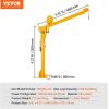 image:imageVEVOR Pickup Truck Crane with 1100 lbs Manual Winch Folding TruckMounted Bed Crane Steel Pickup Truck Jib Crane Hoist 360 Swivel for Lifting Goods in Construction Factory