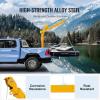 image:imageVEVOR Pickup Truck Crane with 1100 lbs Manual Winch Folding TruckMounted Bed Crane Steel Pickup Truck Jib Crane Hoist 360 Swivel for Lifting Goods in Construction Factory