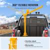 image:imageVEVOR Pickup Truck Crane with 1100 lbs Manual Winch Folding TruckMounted Bed Crane Steel Pickup Truck Jib Crane Hoist 360 Swivel for Lifting Goods in Construction Factory