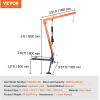 image:imageVEVOR Receiver Hitch Mounted Hydraulic Pickup Truck Crane 1000 lbs Capacity 360 Swivel Three Boom Capacities of 500 lbs 750 lbs amp 1000 lbs for Lifting Goods in Construction Forestry FactoryHitchMount Crane with Adjustable Support Legs