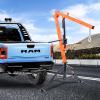 image:imageVEVOR Receiver Hitch Mounted Hydraulic Pickup Truck Crane 1000 lbs Capacity 360 Swivel Three Boom Capacities of 500 lbs 750 lbs amp 1000 lbs for Lifting Goods in Construction Forestry FactoryHitchMount Crane with Adjustable Support Legs